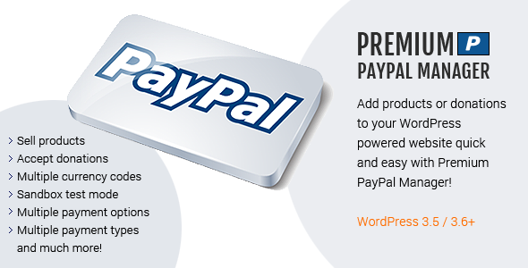 Premium Paypal Manager - CodeCanyon Item for Sale