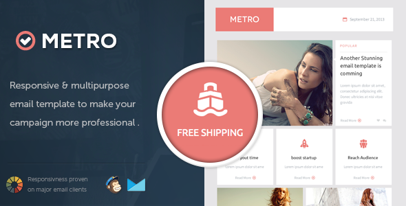 MetroMail - Responsive Email Template - Email Templates Marketing