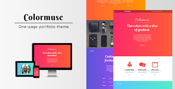 Colormuse - One Page Portfolio Muse Theme - Creative Muse Templates