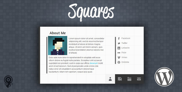Squares - HTML5 vCard/Portfolio WordPress Theme - Portfolio Creative