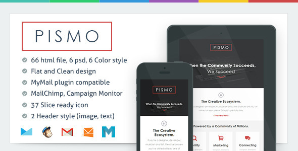 Pismo - Responsive Email Template - Newsletters Email Templates