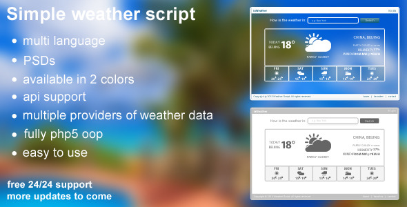 Simple Weather System - CodeCanyon Item for Sale