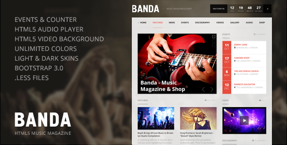 Banda - HTML5 Music Magazine - Music and Bands Entertainment