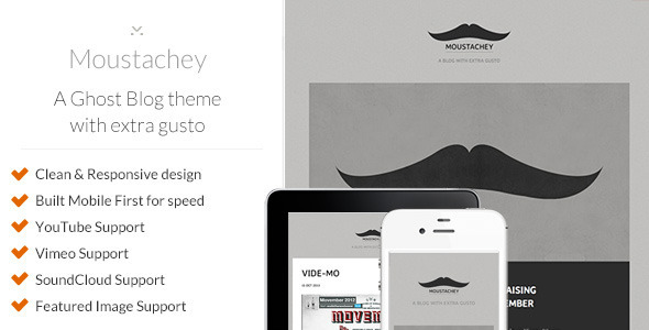 Moustachey: A Ghost Blog Theme with Extra Gusto - Ghost Themes Blogging