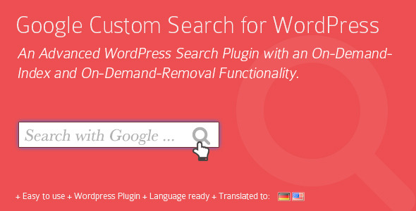 Google Custom Search for WordPress Plugin - CodeCanyon Item for Sale