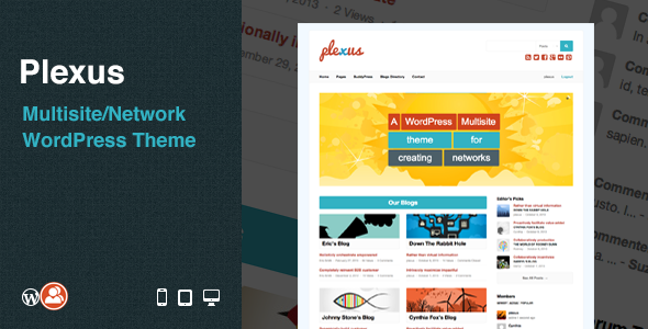Plexus: Multisite/Network WordPress Theme - Blog / Magazine WordPress