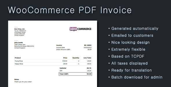 WooCommerce PDF Invoice (WooCommerce)