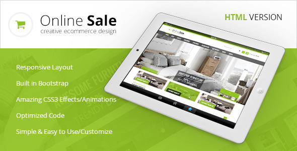Online Sale - Responsive HTML5 eCommerce Template - Shopping Retail