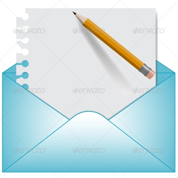Letter and Open Envelope Vector (Web)