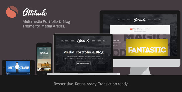 Attitude: Multimedia Portfolio for Media Artists - Creative WordPress