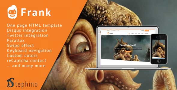 Frank - Responsive One Page HTML - Miscellaneous Site Templates