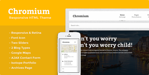 Chromium - Responsive HTML Template - Portfolio Creative