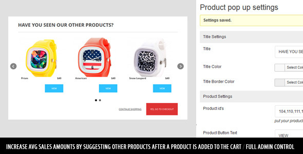 WooCom Add To Cart Pop Up Modal Product Suggestor - CodeCanyon Item for Sale