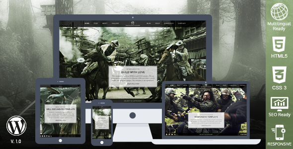 Samurai Responsive WordPress Theme - Photography Creative