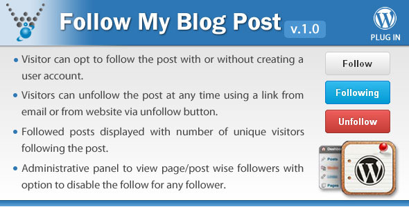 Follow My Blog Post - WordPress Plugin - CodeCanyon Item for Sale