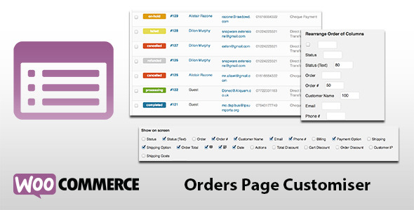 WooCommerce Orders Page Customiser - CodeCanyon Item for Sale
