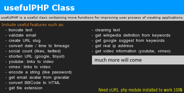 usefulPHP Class - CodeCanyon Item for Sale