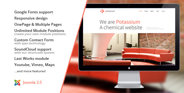 Potassium :: Joomla One Page Template - Creative Joomla