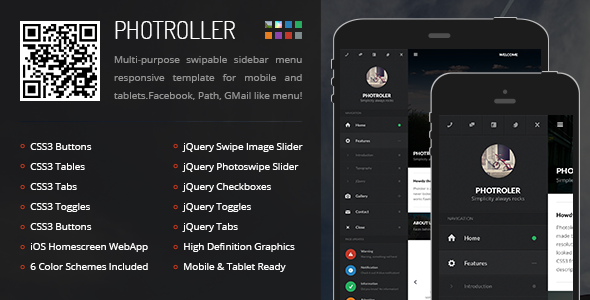 Photroller | Mobile & Tablet Responsive Template