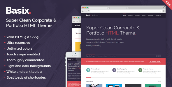 Basix - Super Clean Corporate HTML Template - Business Corporate