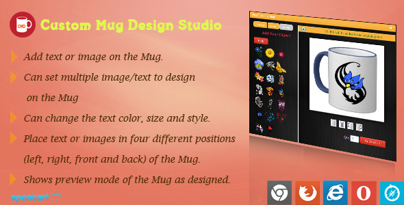 Mug Design and Custom Printing Module for OpenCart - CodeCanyon Item for Sale