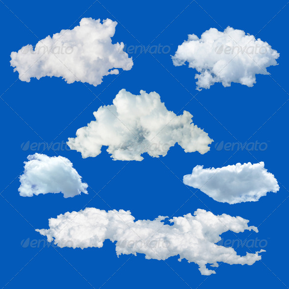 Set of white clouds