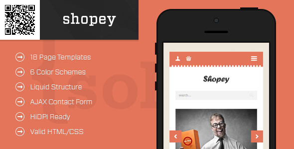 shopey | Mobile HTML/CSS eCommerce Template - Mobile Site Templates