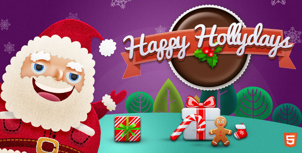 Happy Hollydays Intro Page - Specialty Pages Site Templates