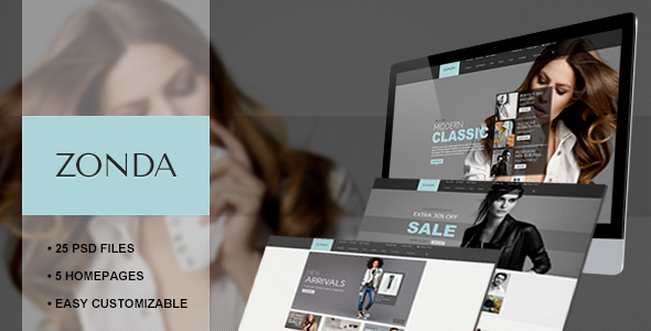 Zonda - Responsive eCommerce PSD Template - Fashion Retail