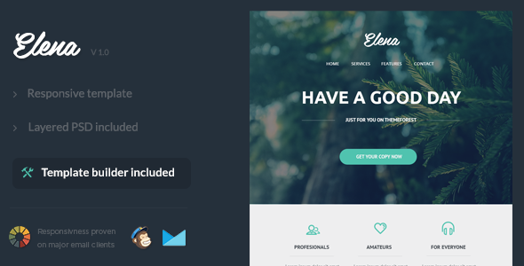 Elena - Responsive Email Template - Newsletters Email Templates
