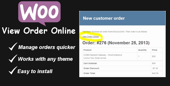 WooCommerce View Order Online Link - CodeCanyon Item for Sale