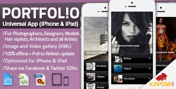Portfolio App for iPhone and iPad - CodeCanyon Item for Sale