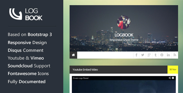 LogBook - Responsive Ghost Theme - Ghost Themes Blogging