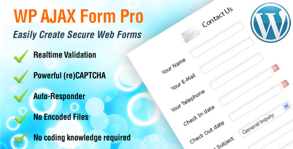 AJAX Form Pro: WordPress Form Builder - CodeCanyon Item for Sale