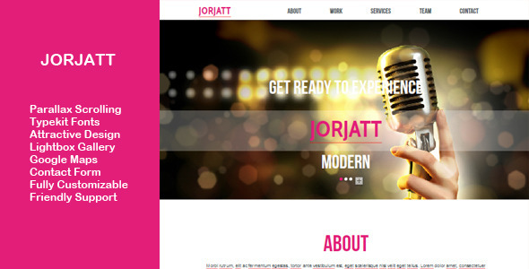 Jorjatt - Multi-purpose One Page Muse Template