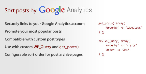Sort by Google Analytics - CodeCanyon Item for Sale
