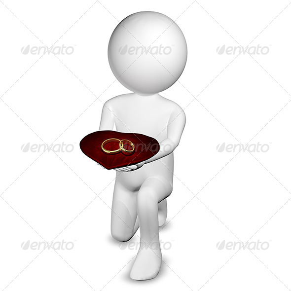 with rings 6331024 stock graphic 3d renders characters rings wedding ...