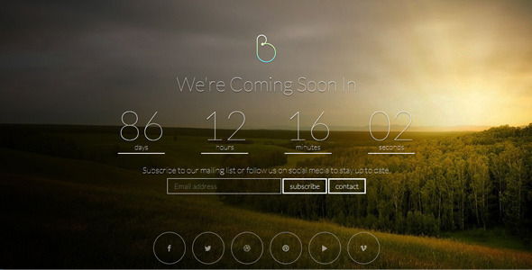 BERSUA Responsive Coming Soon Page - Under Construction Specialty Pages