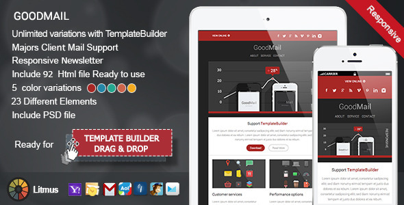 GoodMail - Responsive E-mail Template - Newsletters Email Templates