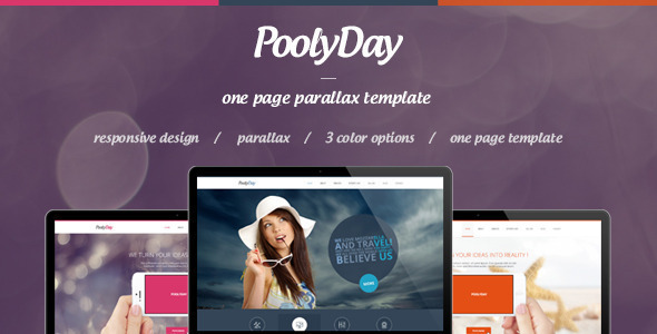 Poolyday - OnePage Parallax HTML Template - Travel Retail