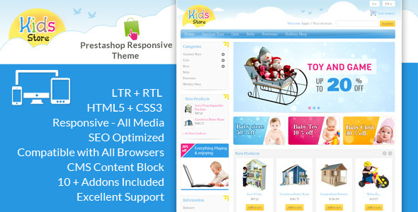 Kids Store - Prestashop Responsive Theme - PrestaShop eCommerce