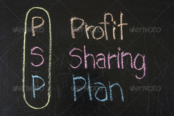 Chalk drawing -:PSP, Profit, Sharing, Plan
