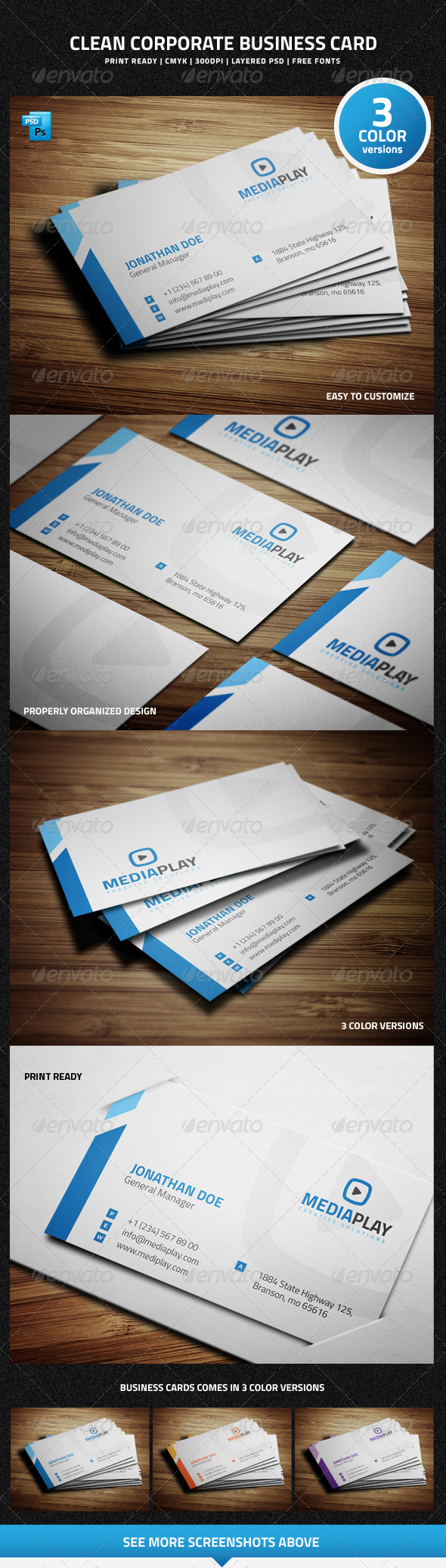 Clean Corporate Business Card (Corporate)