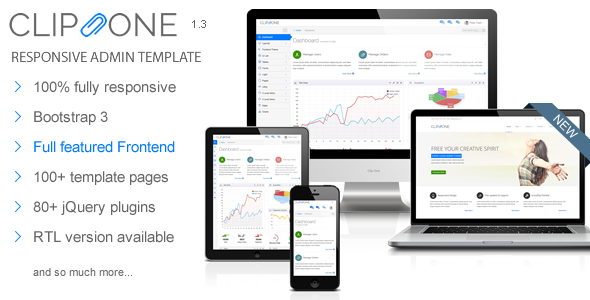 Clip-One - Bootstrap 3 Responsive Admin Template - Premium