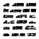 Trucks, Trailers and Vehicles Icons Set