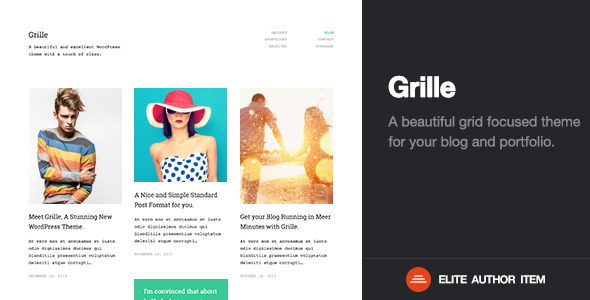 Grille | Retina Responsive Portfolio & Blog Theme - Creative WordPress