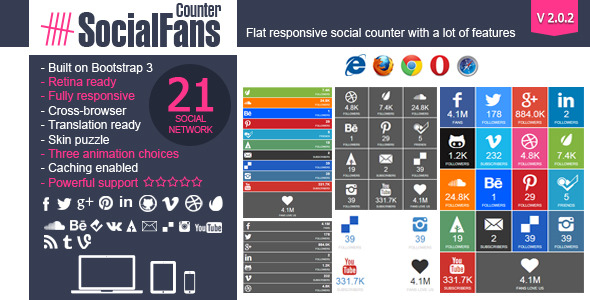 SocialFans - WP Responsive Social Counter Plugin - CodeCanyon Item for Sale