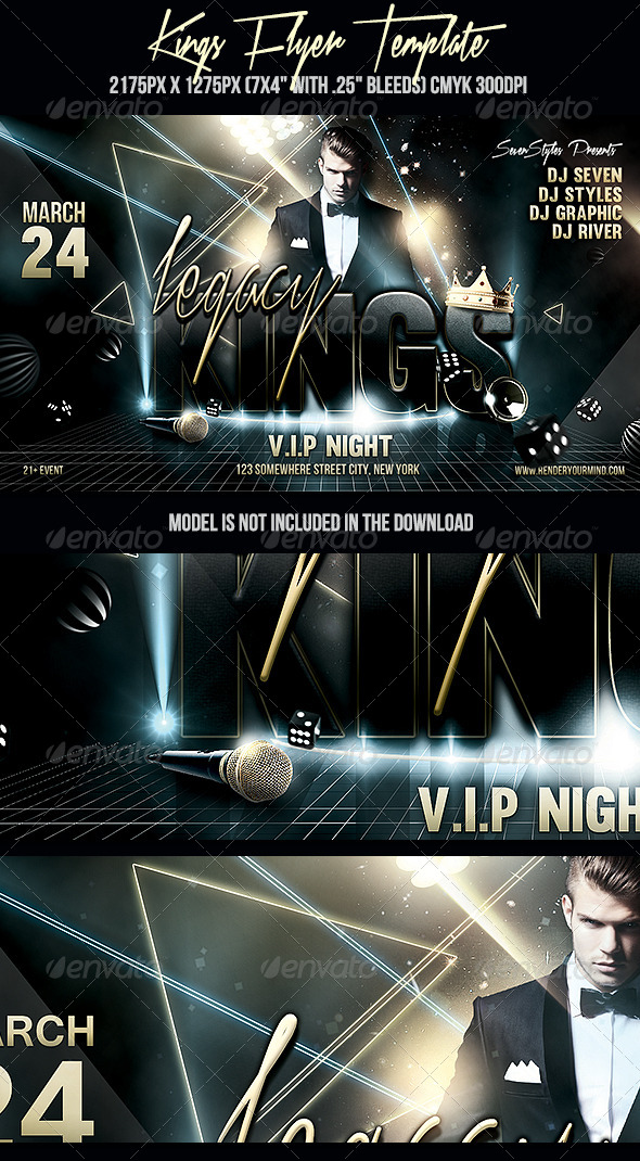 Kings Flyer Template (Clubs & Parties)