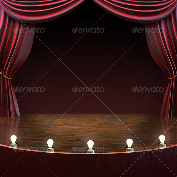 Lighted stage theater