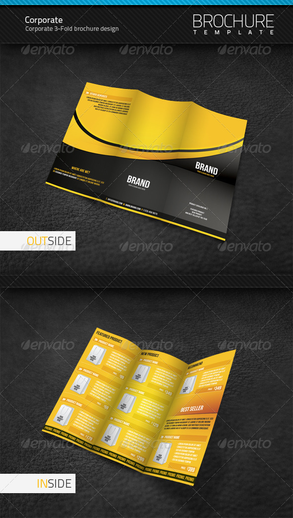 Corporate 3Fold Brochure Template GraphicRiver Item for Sale